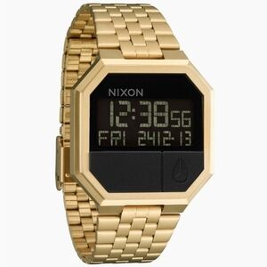 NWT Nixon Unisex Gold and Black Digital Watch